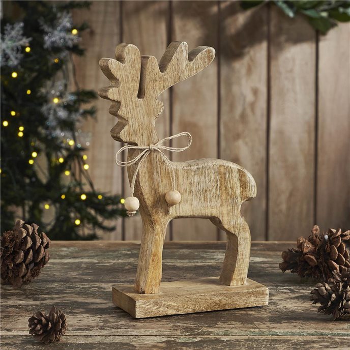 Reindeer Wooden Figurine 10x5.5x2.5 Thumbnail