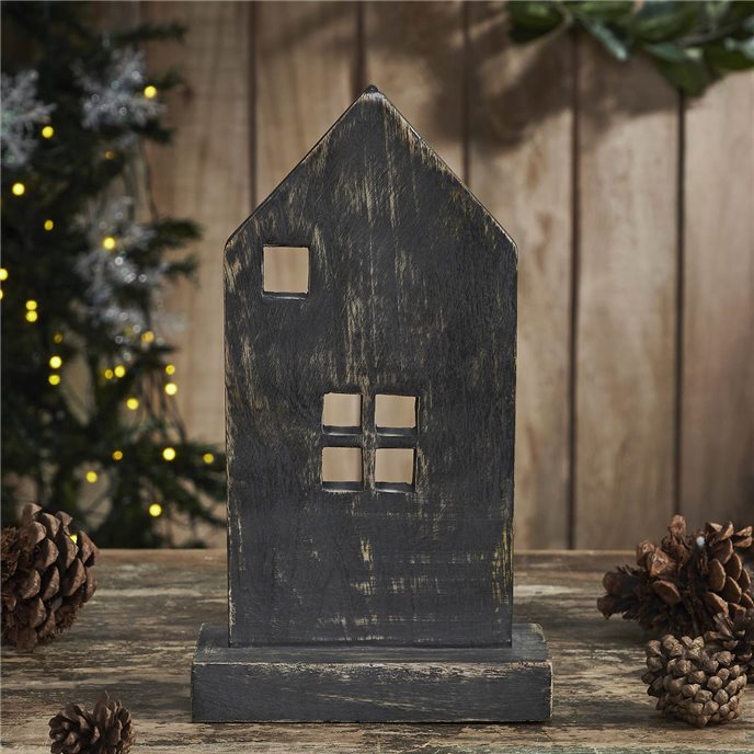 Rustic Wooden House Grey 10x5.75x3 Thumbnail