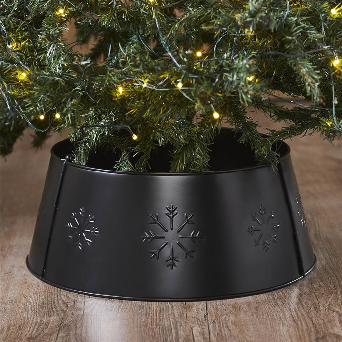 Snowflake Christmas Tree Collar Metal Charcoal 8x20x20 Thumbnail