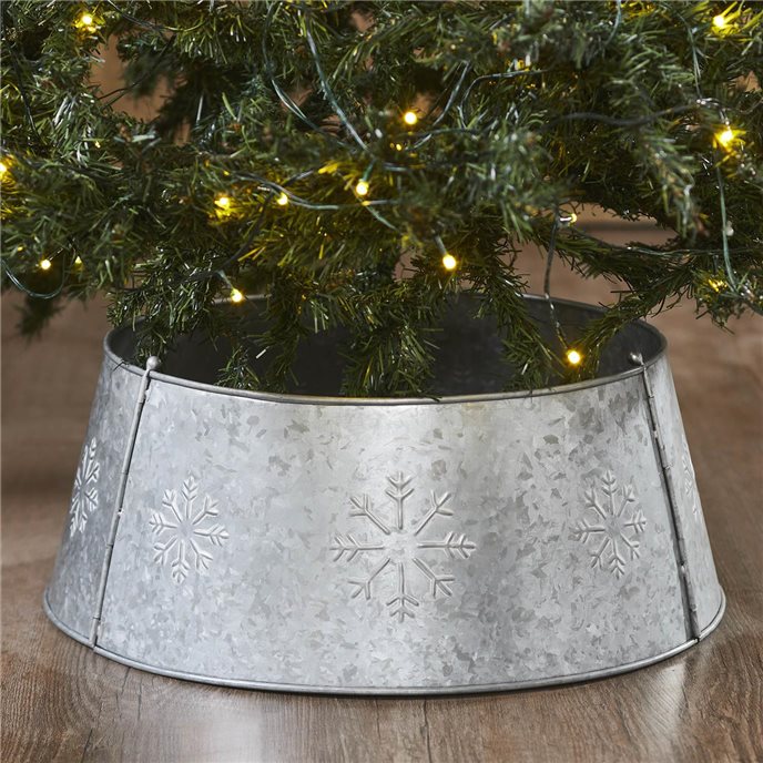 Snowflake Christmas Tree Collar Metal Galvanized 8x20x20 Thumbnail