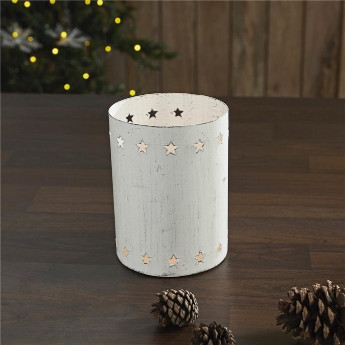 Votive Candle Holder Stars White 6x4.25x4.25 Thumbnail