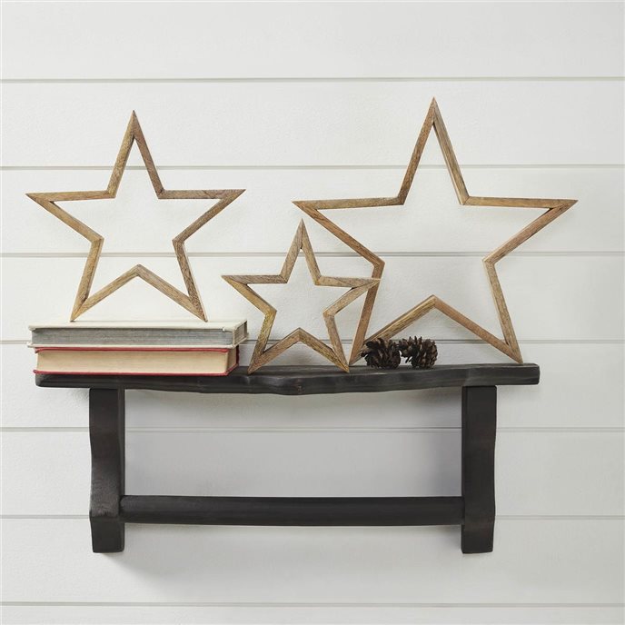 Wooden Nested Stars Natural 3-in-1 13x13x1.5 Thumbnail