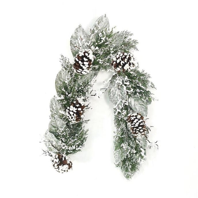 Cedar and Magnolia Leaf Garland 48"L Thumbnail