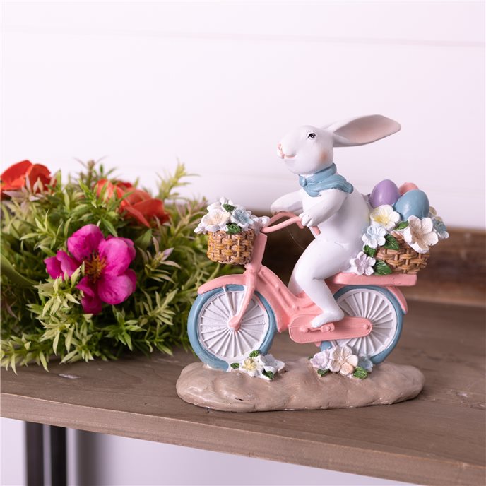 Easter Bunny on Bike Figurine (Set of 2) Thumbnail