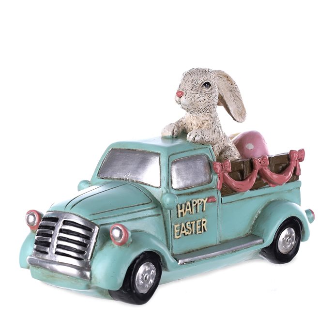 Easter Bunny in Car Figurine 9.5"L Thumbnail