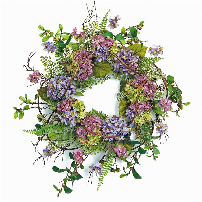 Hydrangea Floral Wreath 22"D Thumbnail