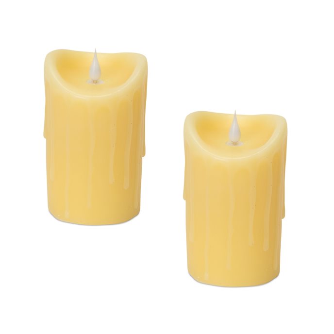 Simplux Designer LED Dripping Candle with Moving Flame and Remote (Set of 2) Thumbnail