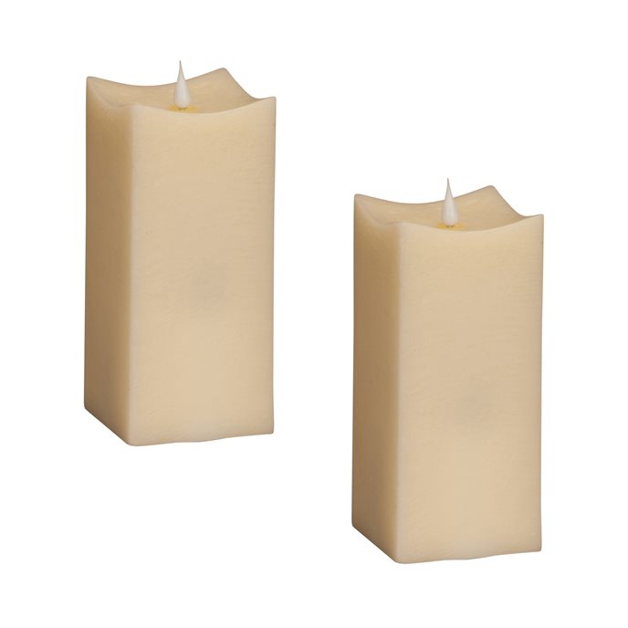 Simplux LED Squared Candle with Moving Flame and Remote (Set of 2) Thumbnail