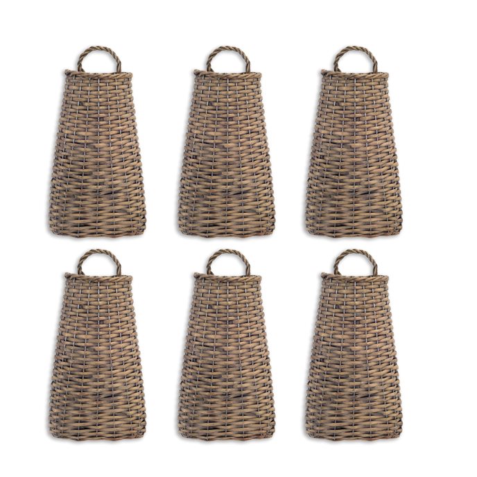 Woven Willow Wall Basket (Set of 6) Thumbnail