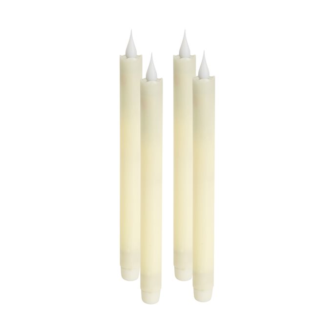 LED Wax Taper Candle with Moving Flame (Set of 4) Thumbnail