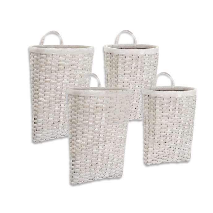 Woven Metasequoia Wood Wall Baskets (Set of 4) Thumbnail