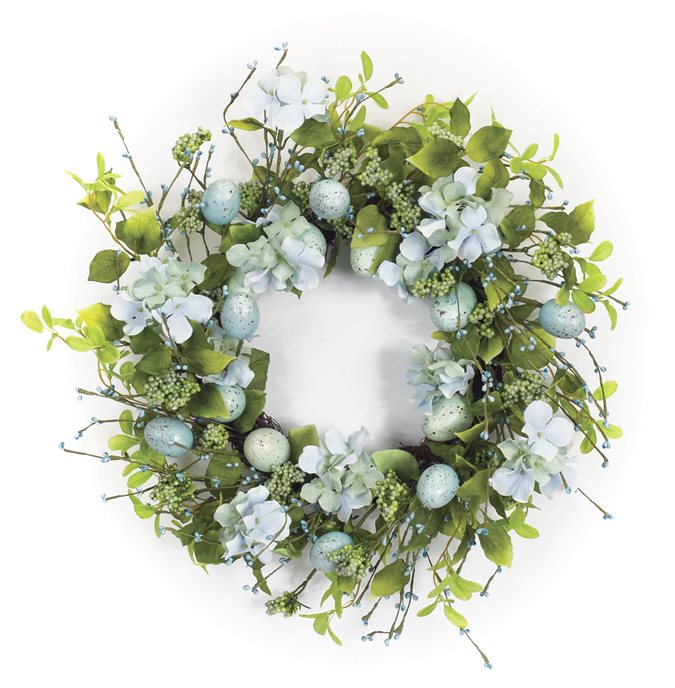 Spring Egg Floral Wreath 22"D Thumbnail