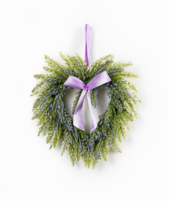 Lavender Twig Heart Wreath (Set of 2) Thumbnail