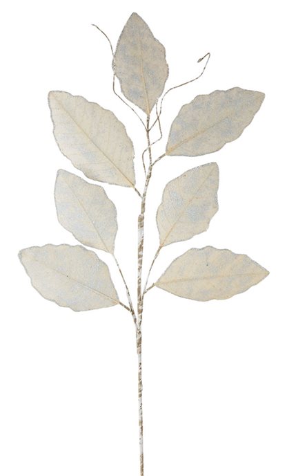 Champagne Magnolia Leaf Spray with Twig Accent (Set of 12) Thumbnail