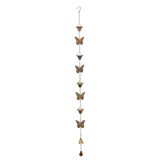 Iron Butterfly Rain Chain 61.5"H Thumbnail