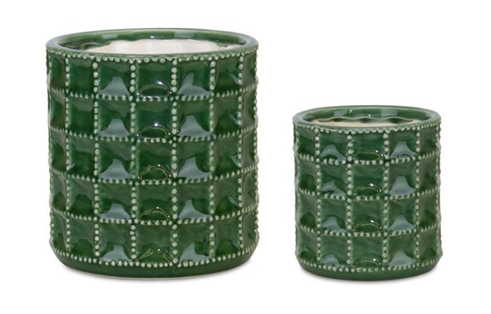 Forest Green Terra Cotta Pot (Set of 2) Thumbnail