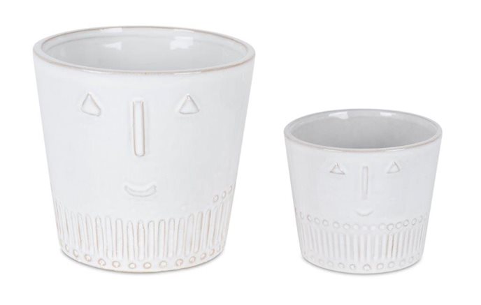 Porcelain Face Planter (Set of 2) Thumbnail