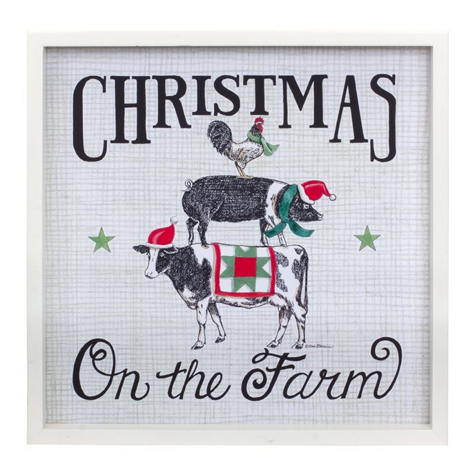 Framed Christmas on the Farm Print 15.75"SQ Thumbnail