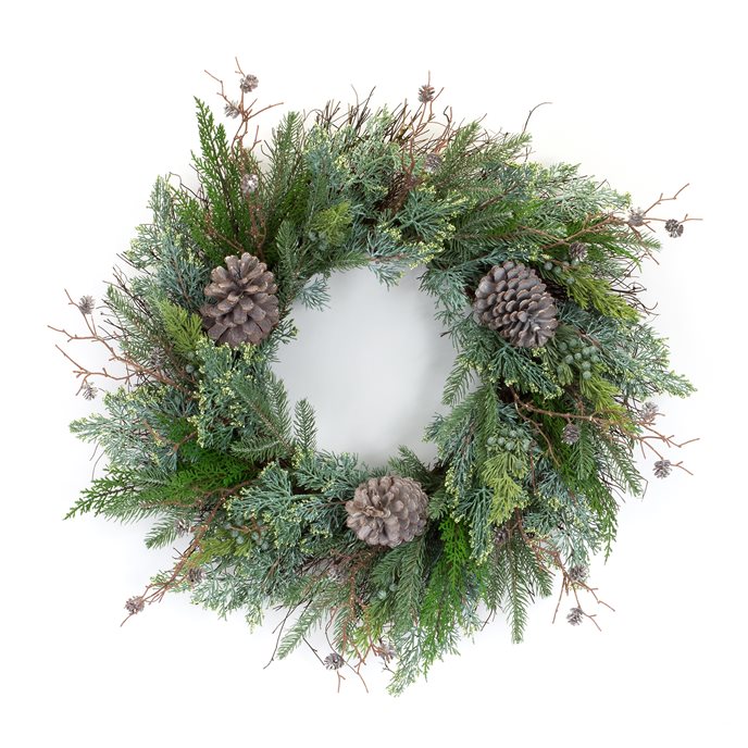 Juniper and Pine Cone Twig Wreath Thumbnail