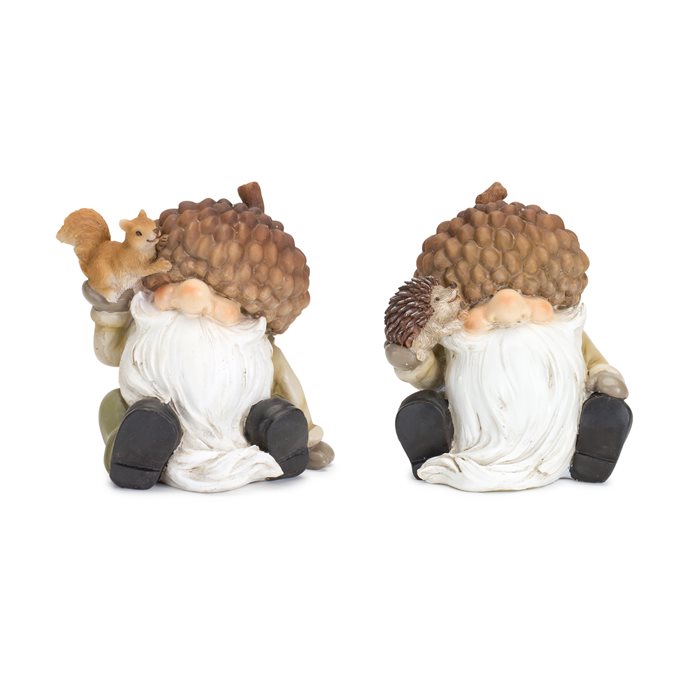 Harvest Gnome Figurine with Acorn Hat and Woodland Friends (Set of 2) Thumbnail