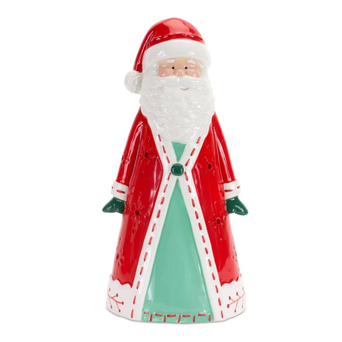 Ceramic Santa Tea Light Holder 10.25"H Thumbnail