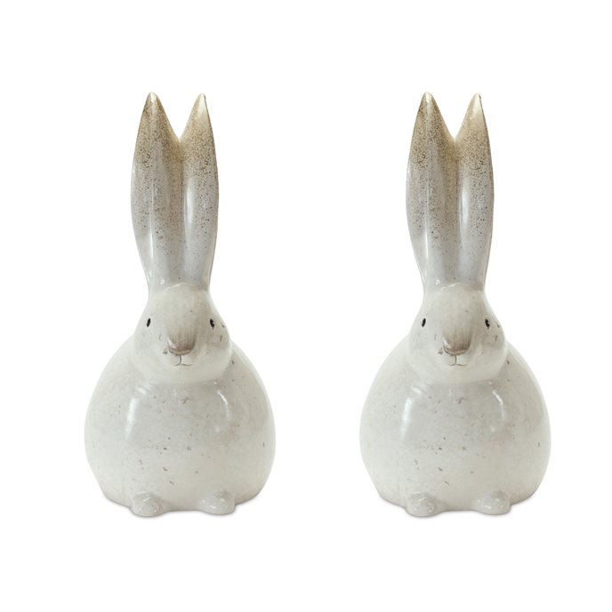 Rustic Terra Cotta Bunny Figurine (Set of 2) Thumbnail