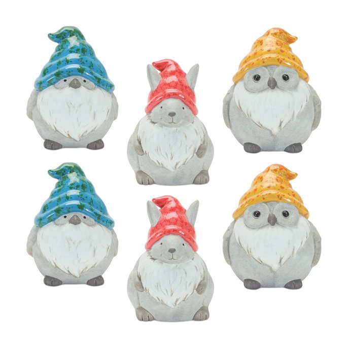 Whimsical Animal Gnome Garden Statue (Set of 12) Thumbnail