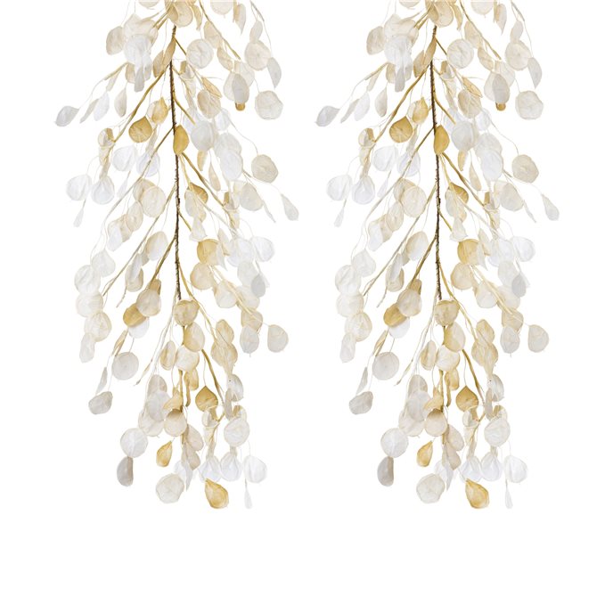 Ivory Silver Dollar Eucalyptus Garland (Set of 2) Thumbnail