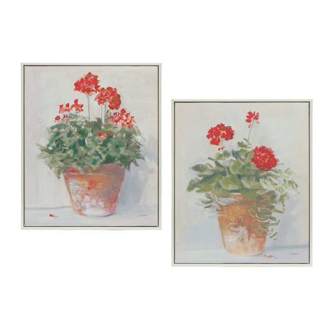 Framed Potted Geranium Print (Set of 2) Thumbnail