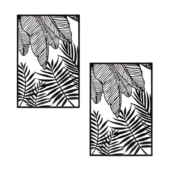 Metal Cut Out Foliage Frame (Set of 2) Thumbnail