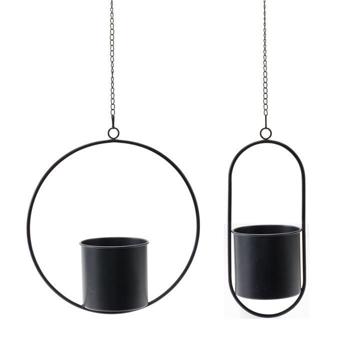 Modern Hanging Planter with Frame (Set of 2) Thumbnail