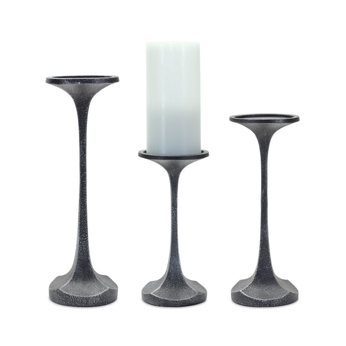 Carved Design Candle Holder (Set of 3) Thumbnail