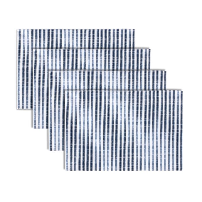 Blue and White Striped Dining Placemat (Set of 4) Thumbnail