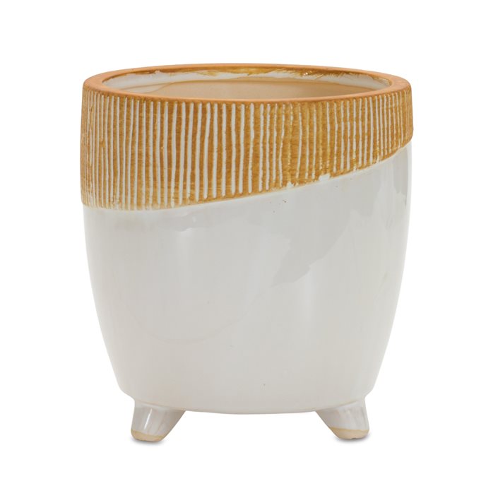 Dual Tone Ceramic Planter 7.75"H Thumbnail