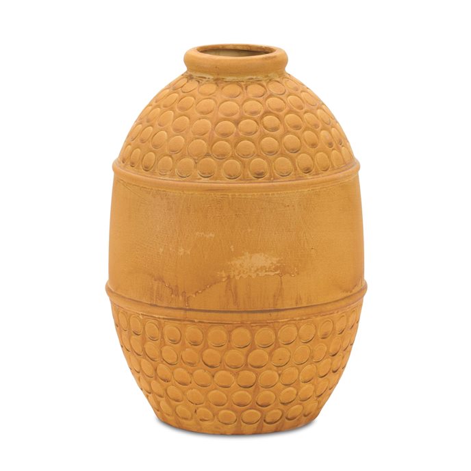 Bubbled Terra Cotta Vase 10"H Thumbnail