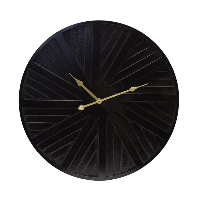 Modern Wood Wall Clock with Gold Hands 19.5"D Thumbnail