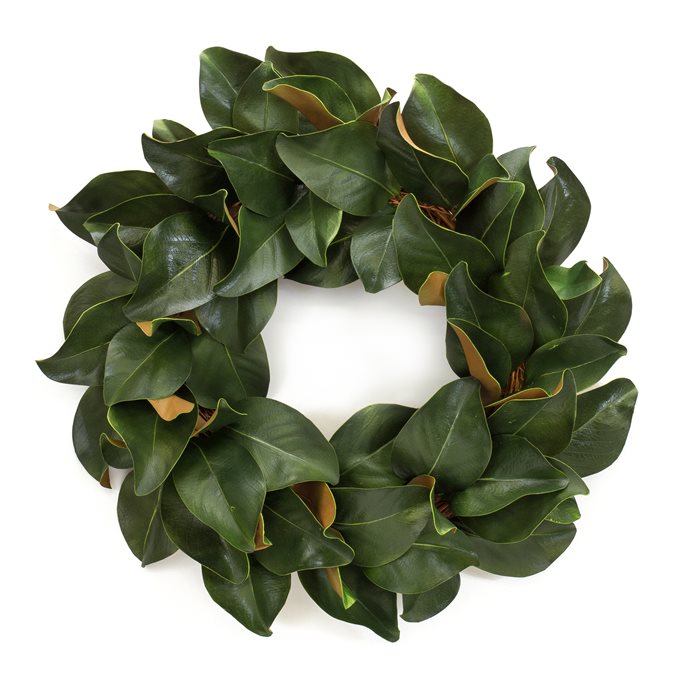 Magnolia Leaf Wreath 24"D Thumbnail