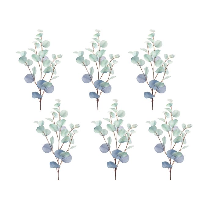 Blue Silver Dollar Eucalyptus Leaf Spray (Set of 6) Thumbnail