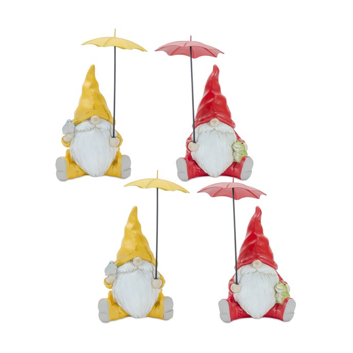 Garden Gnome with Umbrella and Woodland Animals (Set of 2) Thumbnail