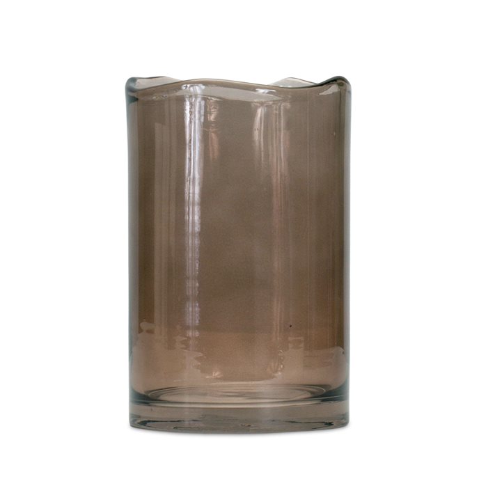 Decorative Wavy Glass Vase 8"H Thumbnail