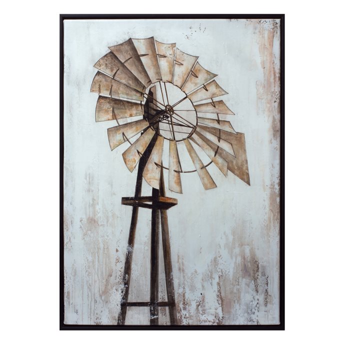 Framed Windmill Canvas Print 28"H Thumbnail