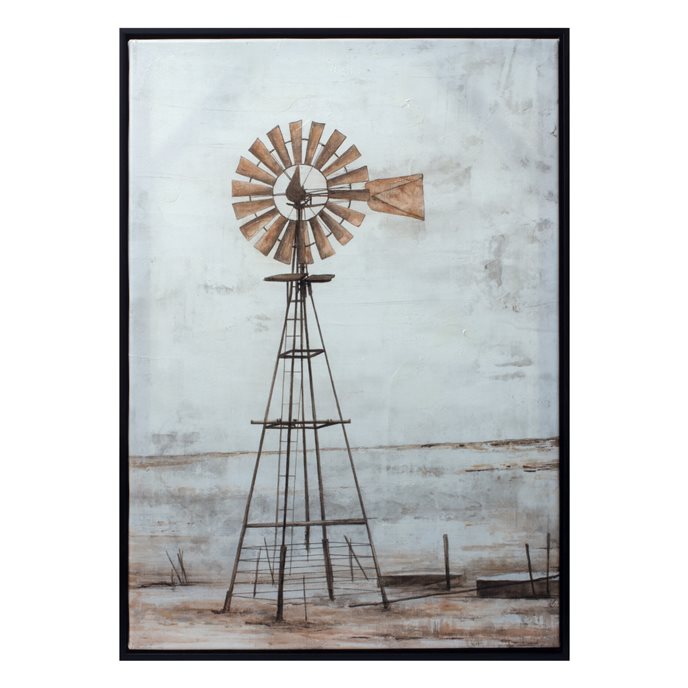 Framed Windmill Canvas Print 28"H Thumbnail