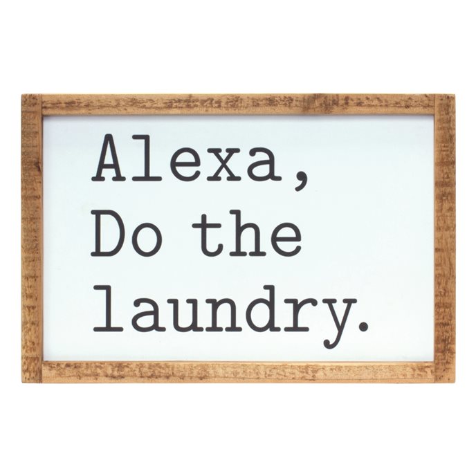 Alexa, Laundry Sentiment Sign 12"L Thumbnail