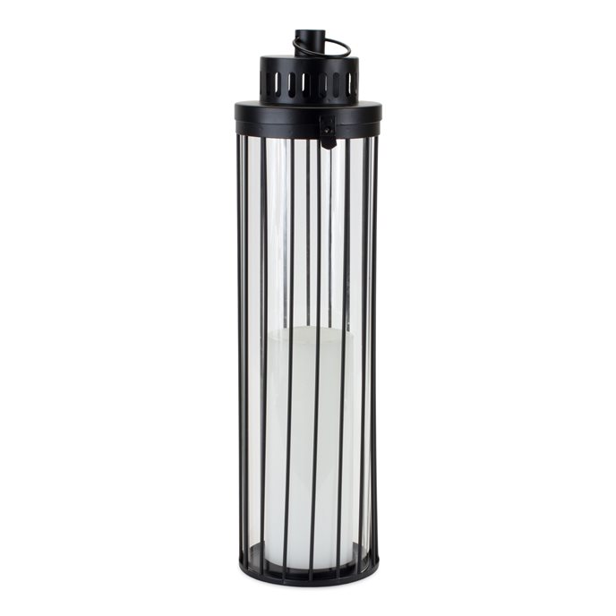 Modern Round Metal Floor Lantern 18"H Thumbnail