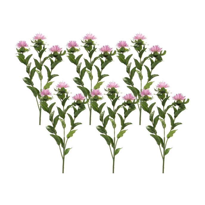 Pink Thistle Floral Spray (Set of 6) Thumbnail