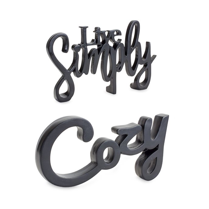 Cozy and Simply Sentiment Block Cut Out (Set of 2) Thumbnail