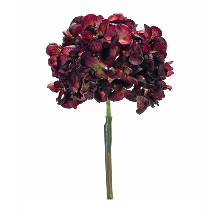 Deep Red Hydrangea Flower Stem (Set of 6) Thumbnail