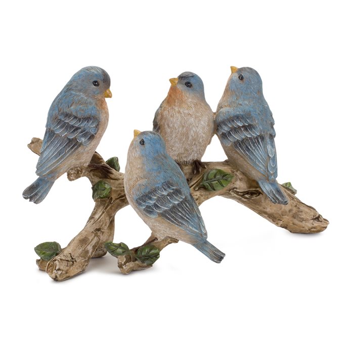 Blue Birds on Branch Figurine 11"L Thumbnail