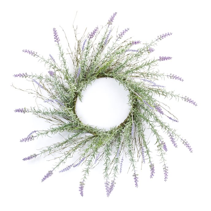 Lavender Floral Twig Wreath 28"D Thumbnail