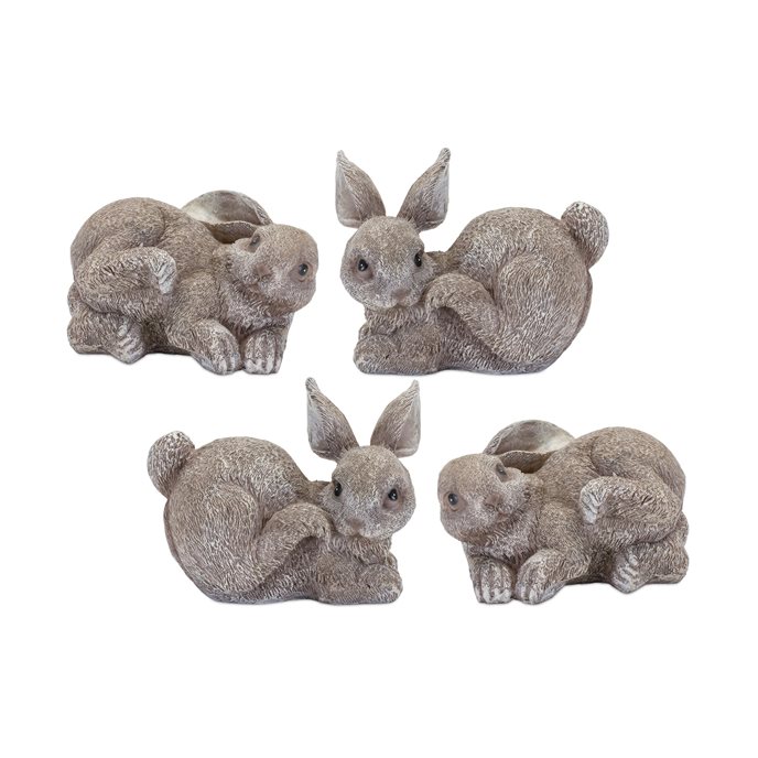 Stone Bunny Rabbit Figurine (Set of 4) Thumbnail